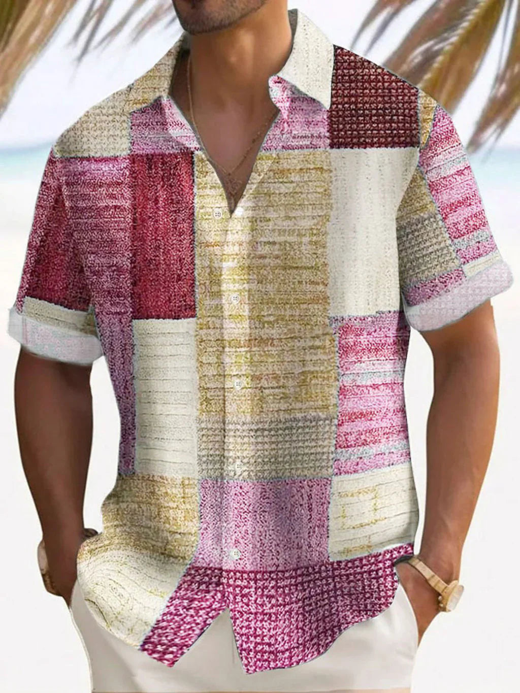 Elegantes Patchwork-Hemd