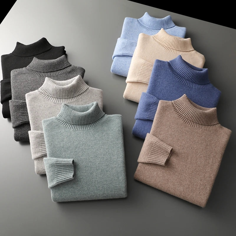 Wien Merinowolle Rollkragenpullover