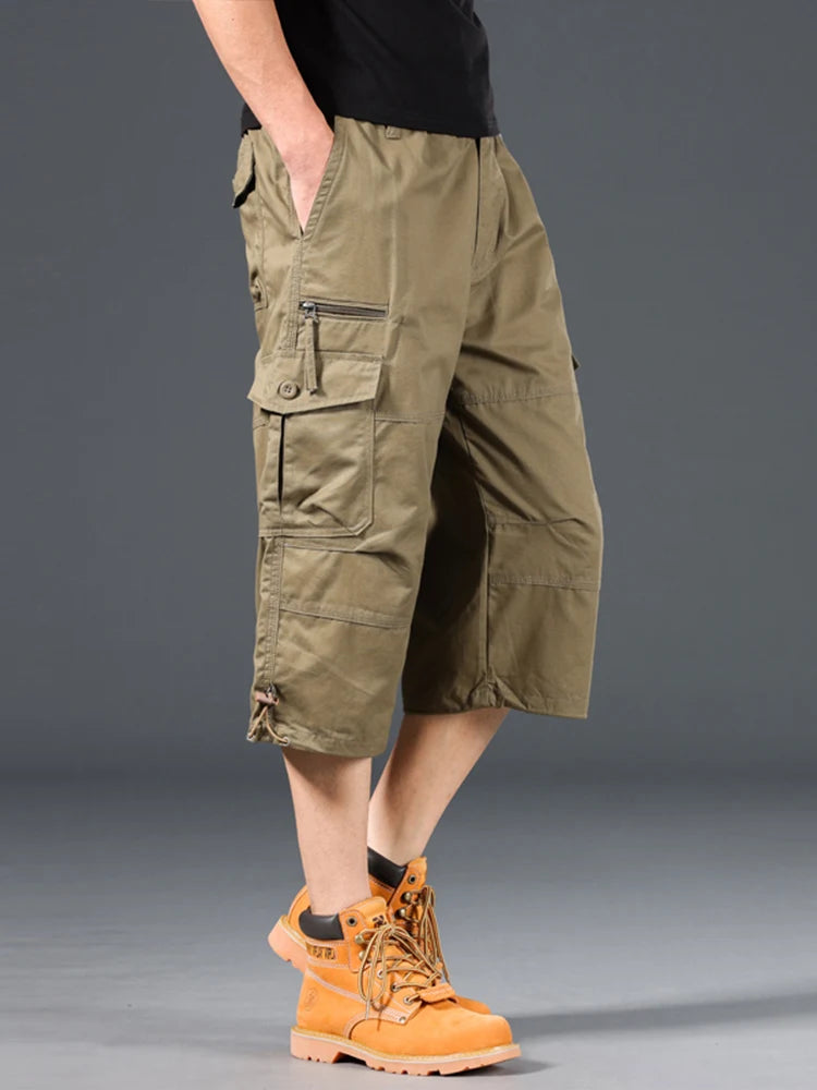 Lange Cargo-Shorts aus Baumwolle