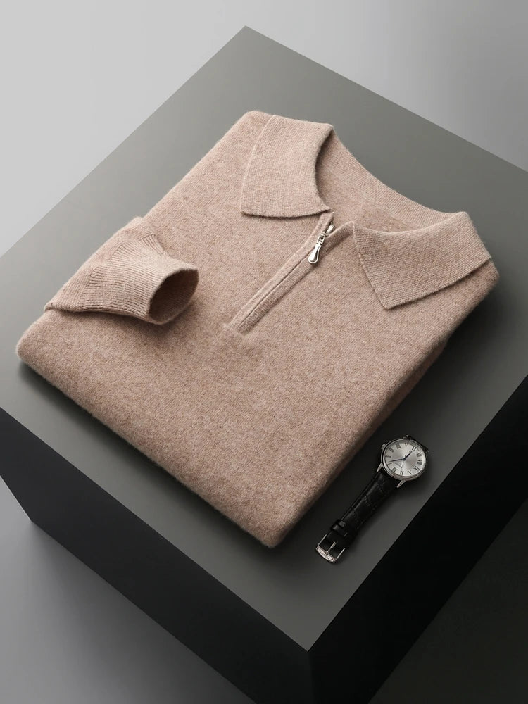 Eleganter Kaschmir-Polo-Pullover