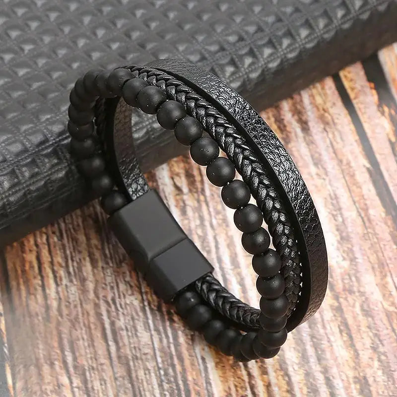 Klassisches Lederarmband für Männer