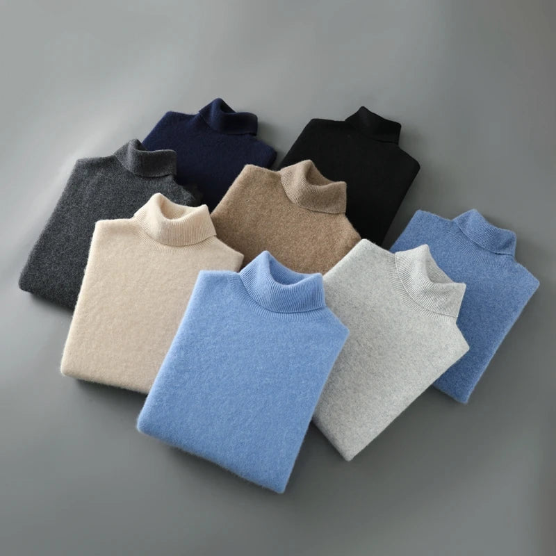 Eleganter Rollkragenpullover aus Wolle