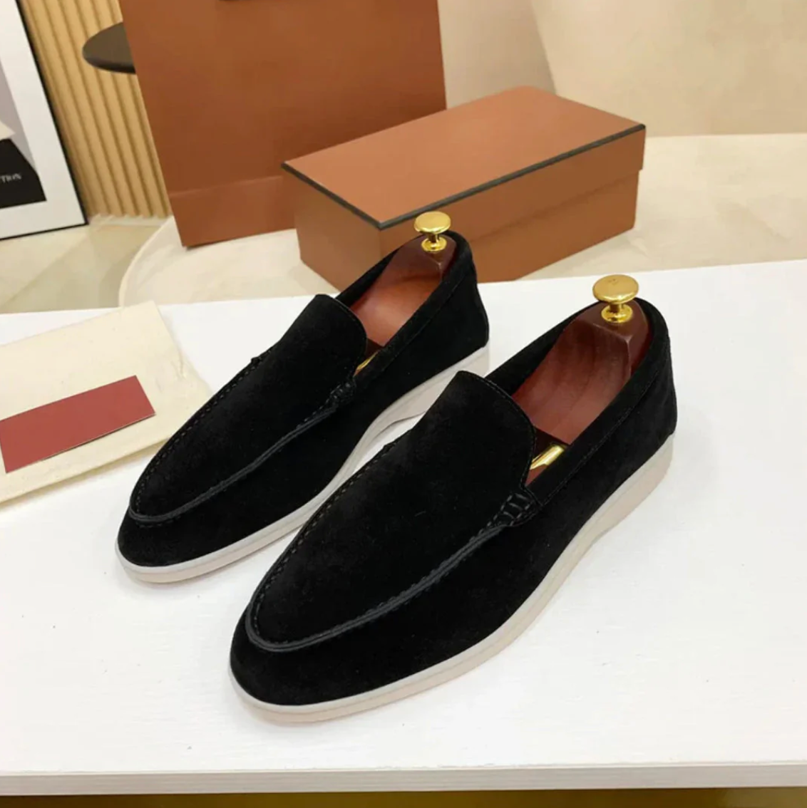 Klassische Wildleder-Loafer