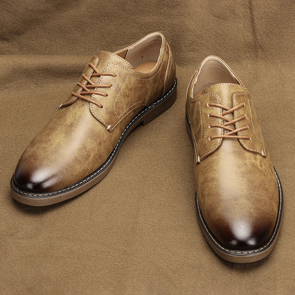 Lässige Leder-Anzugschuhe