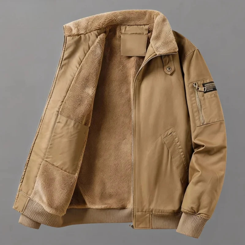 Mit Fleece gefütterte Baumwolljacke