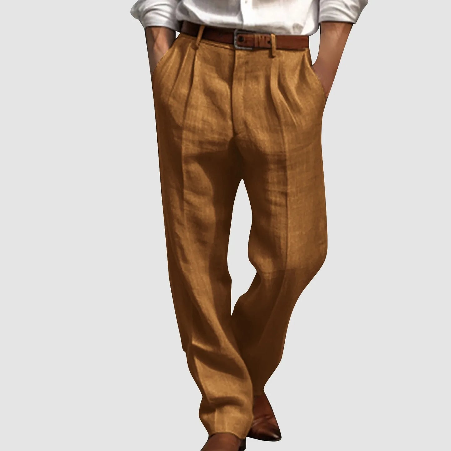 Baumwoll-Leinen-Hose