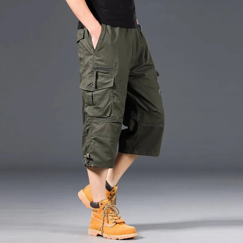 Lange Cargo-Shorts aus Baumwolle