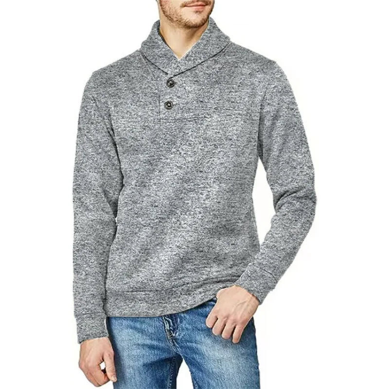 Eleganter Knopf-Rollkragenpullover