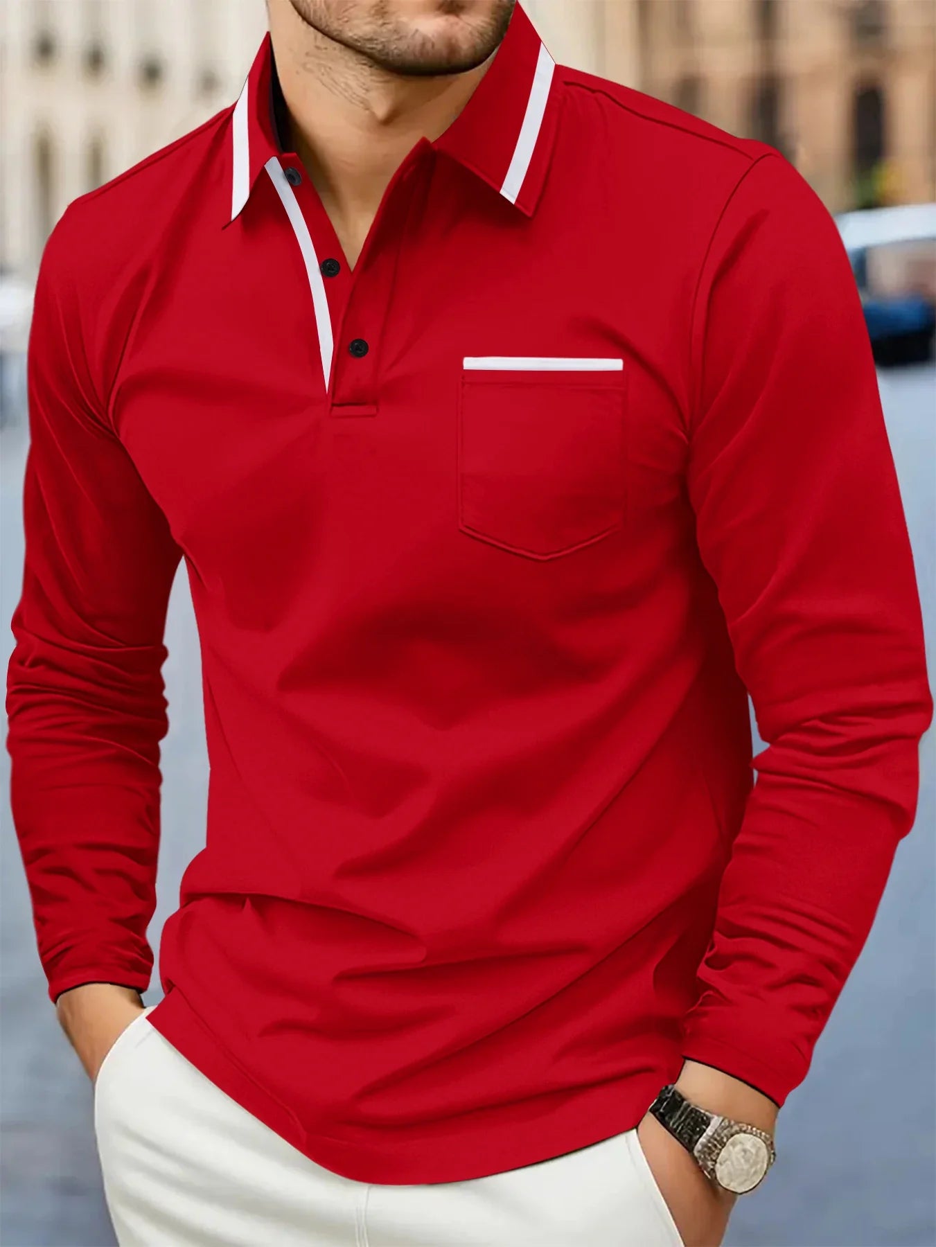 Lässiger Polo-Pullover