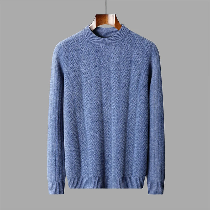 Eleganter, dick gewebter Kaschmirpullover