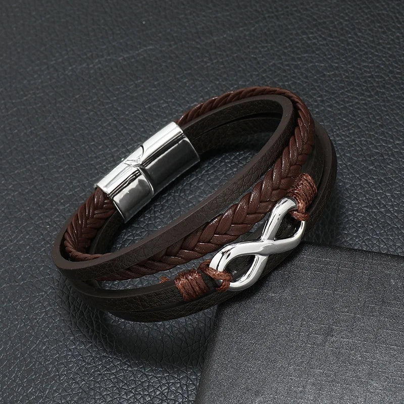 Musikalisches Symbol Herren Lederarmband