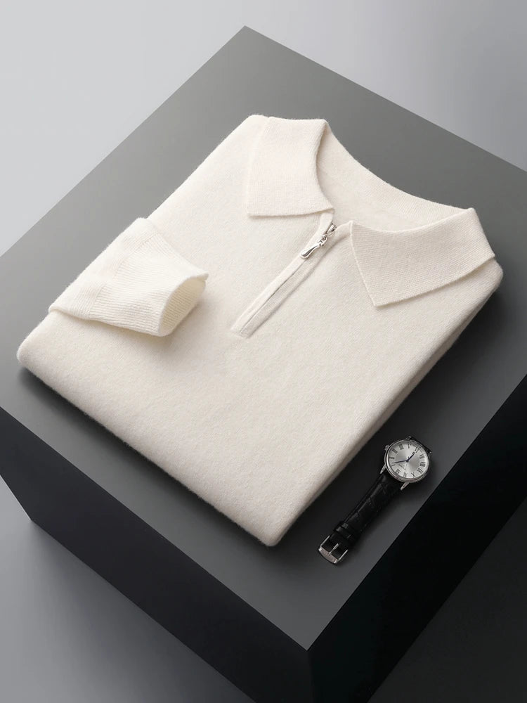 Eleganter Kaschmir-Polo-Pullover