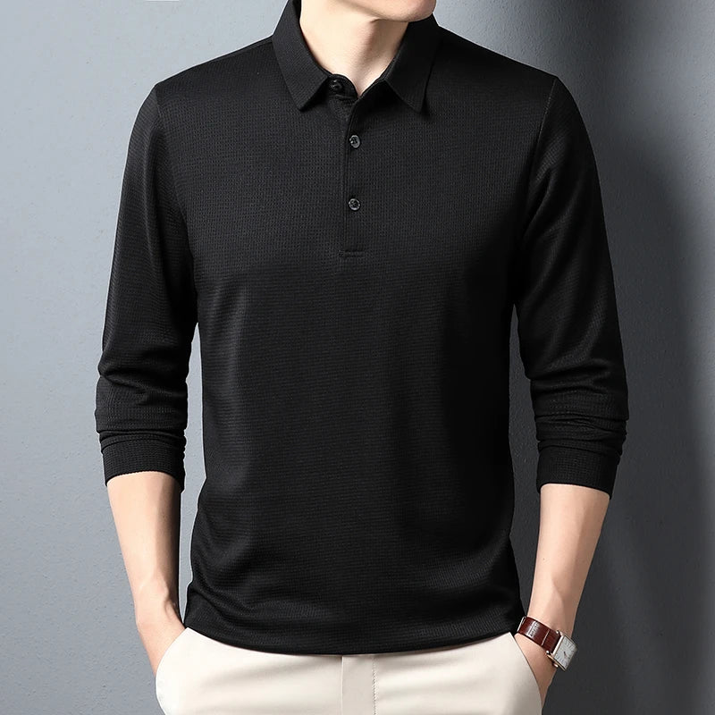 Elegantes Poloshirt mit langen Ärmeln