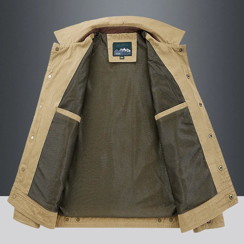 Elegante Windbreaker-Jacke aus Baumwolle