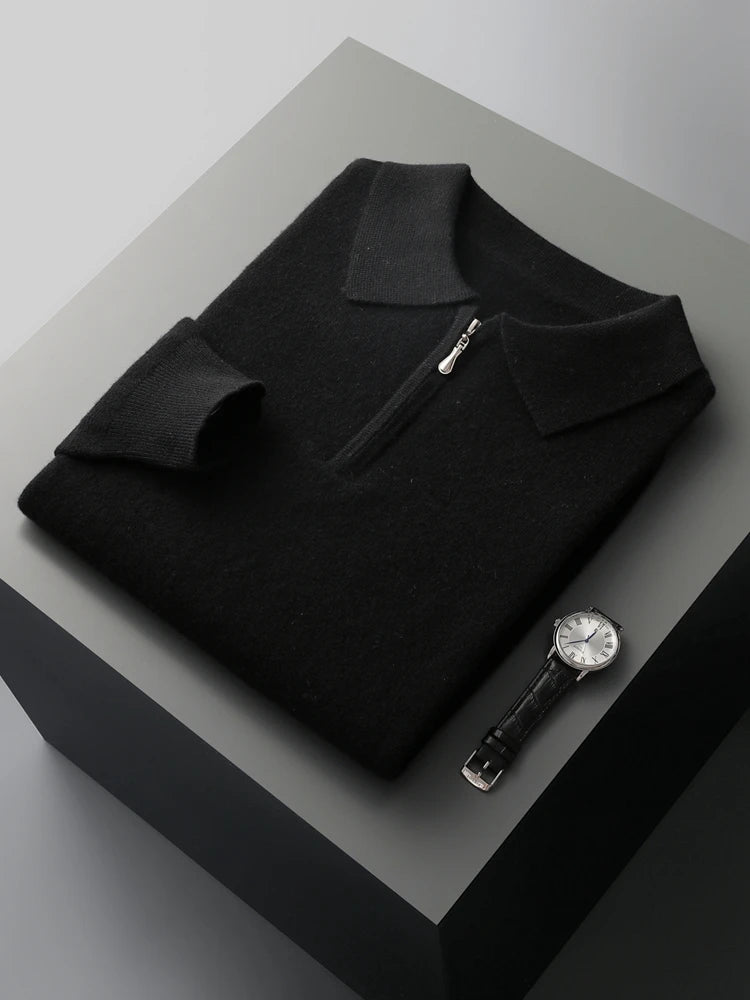 Eleganter Kaschmir-Polo-Pullover