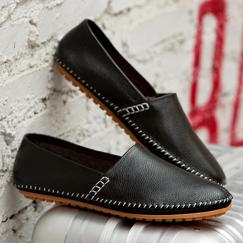 Leichte Leder-Slipper