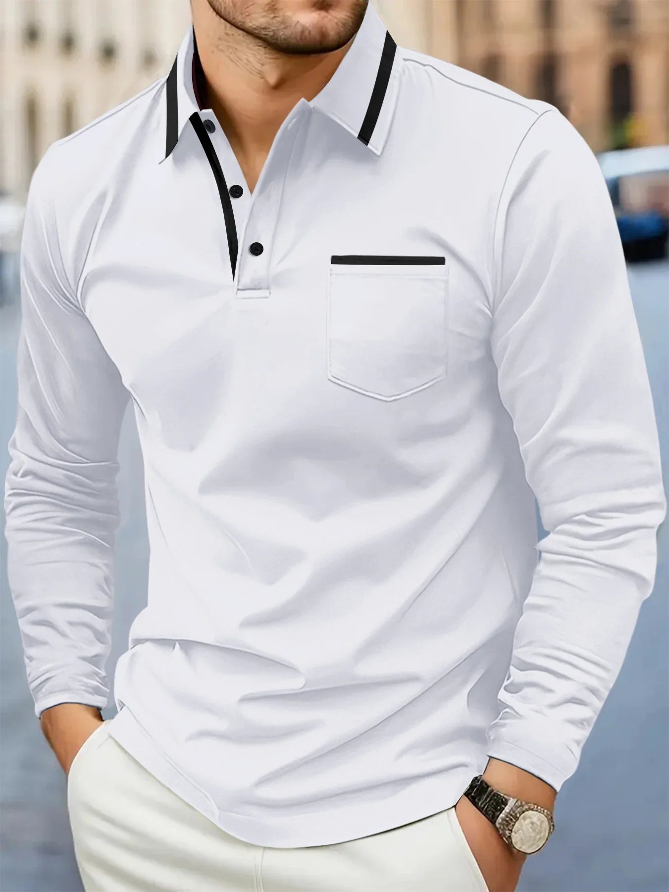 Lässiger Polo-Pullover