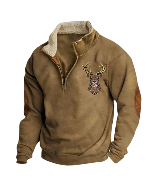 Silvio Vintage Pullover mit Reißverschluss