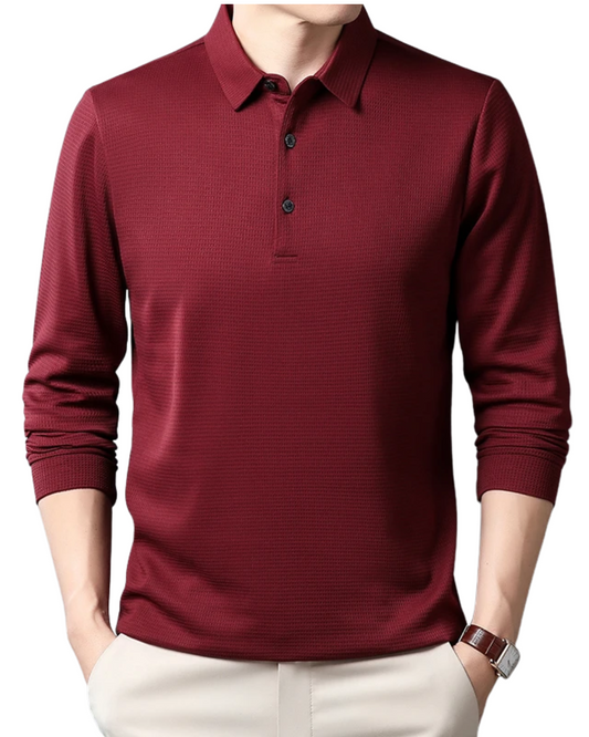 Elegantes Poloshirt mit langen Ärmeln