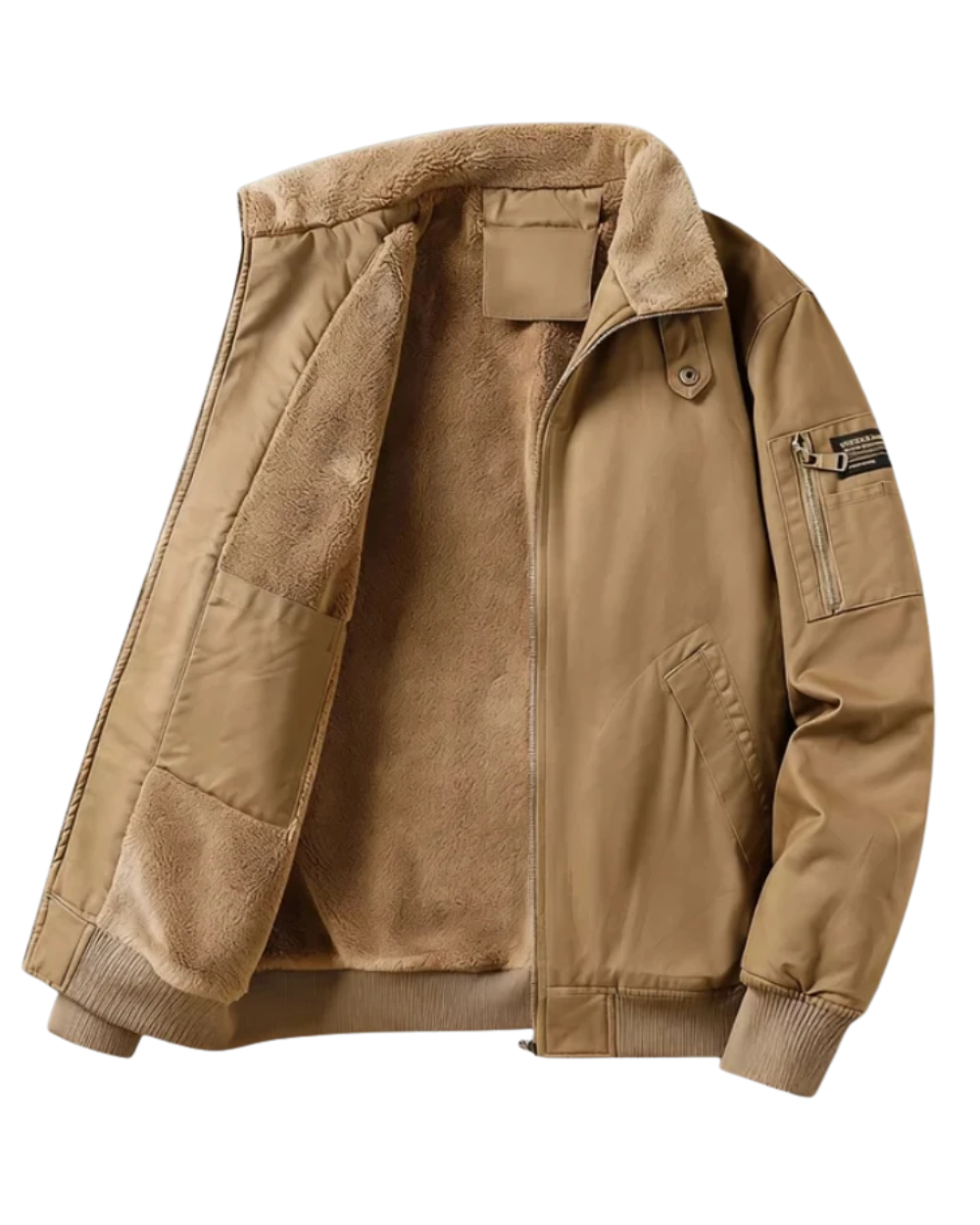 Mit Fleece gefütterte Baumwolljacke