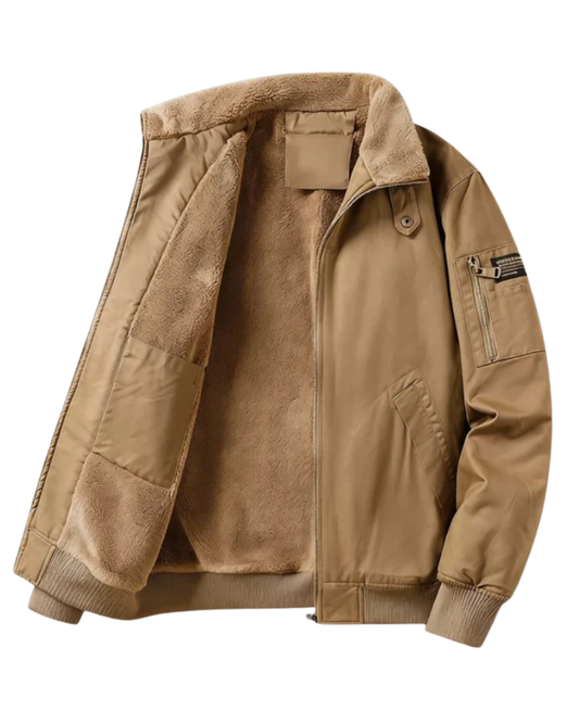 Mit Fleece gefütterte Baumwolljacke