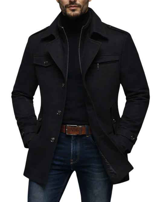 Eleganter Wollmantel