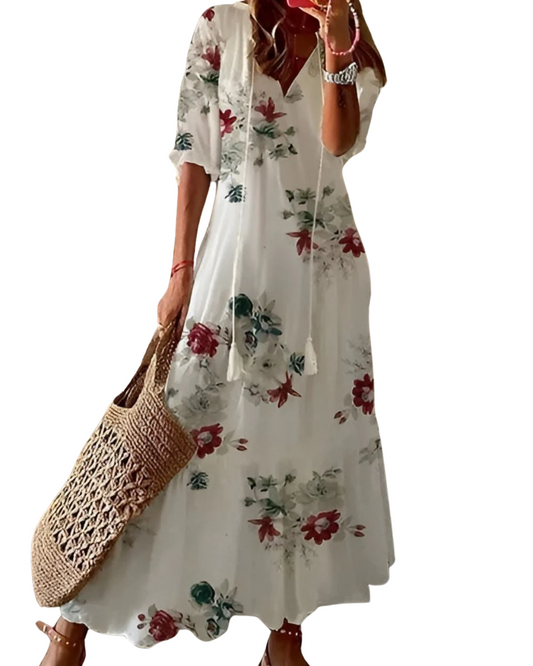 Elegantes langes Boho-Kleid