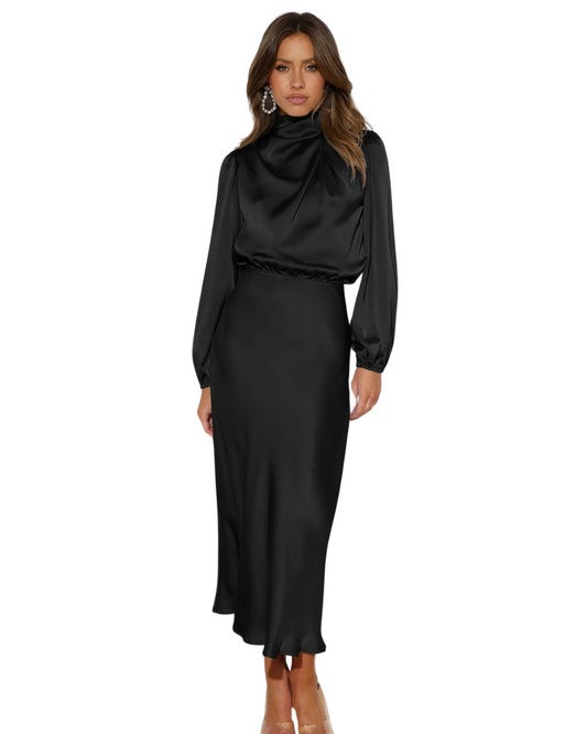 Elegantes Satinkleid