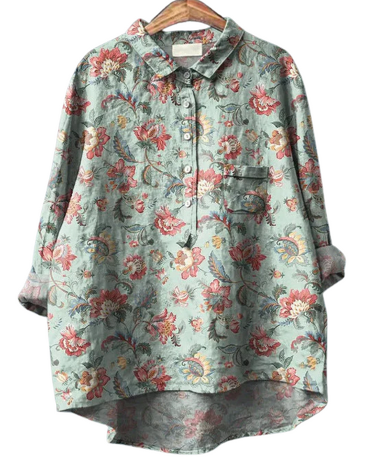 Elegante geblümte Bluse