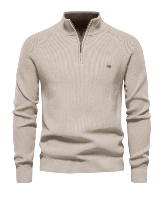 Luxuriöser Pullover mit Reißverschluss