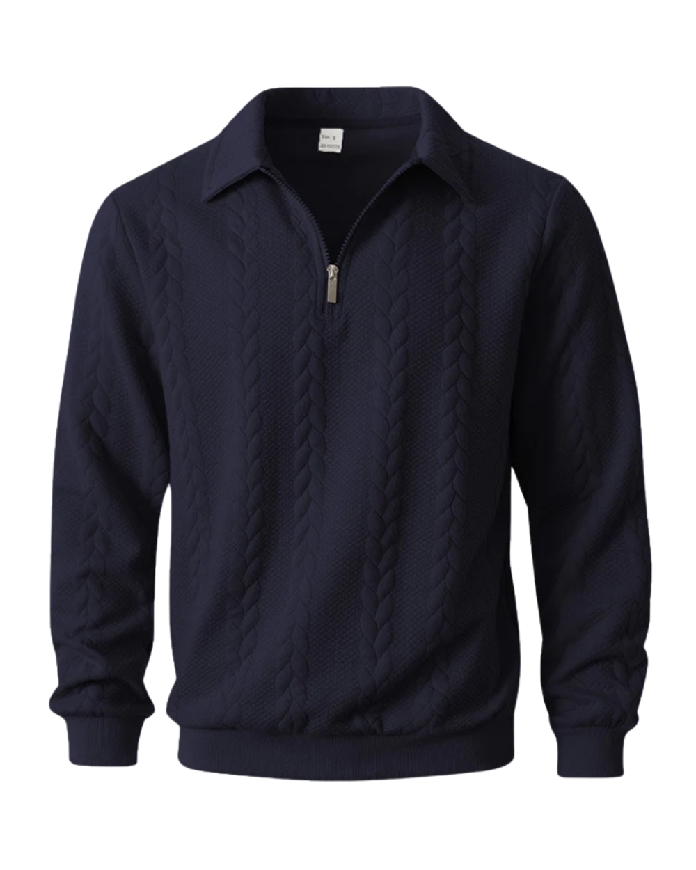 Eleganter Pullover mit Muster und Reißverschluss