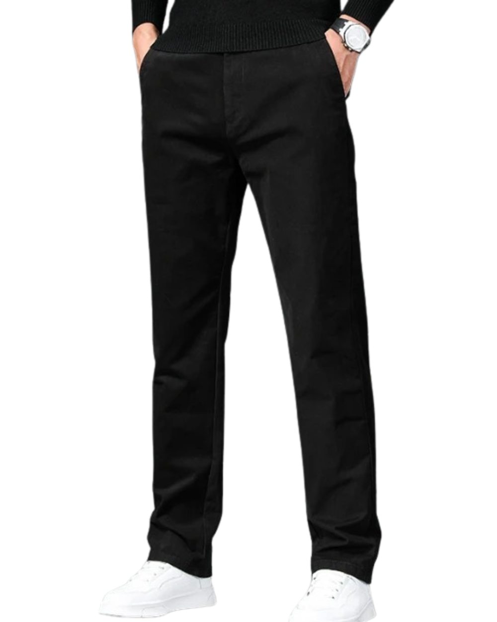 Gerade geschnittene Baumwollhosen