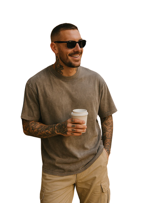 Lässiges T-Shirt-Set aus Baumwolle in Übergröße - 3er-Pack