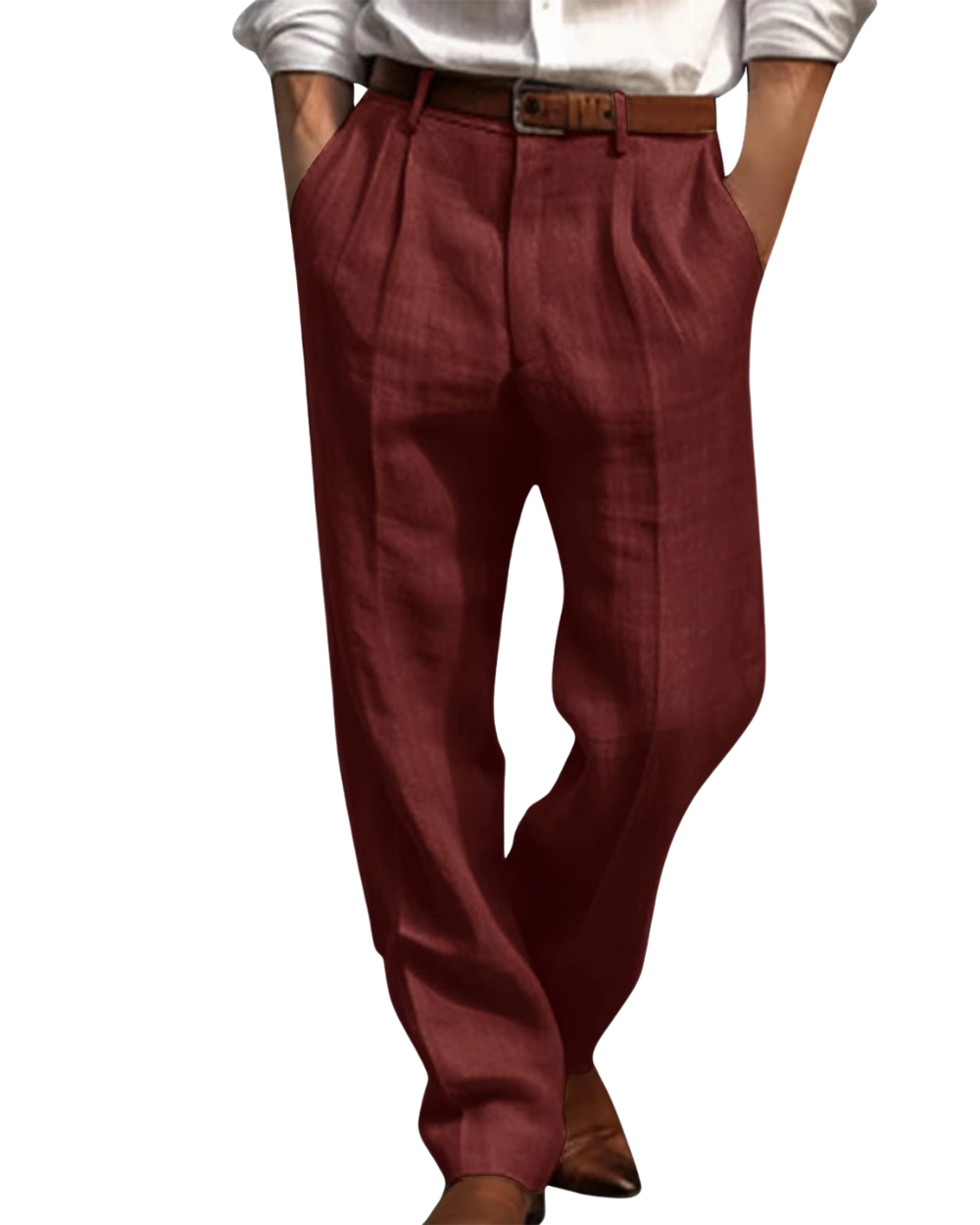 Baumwoll-Leinen-Hose