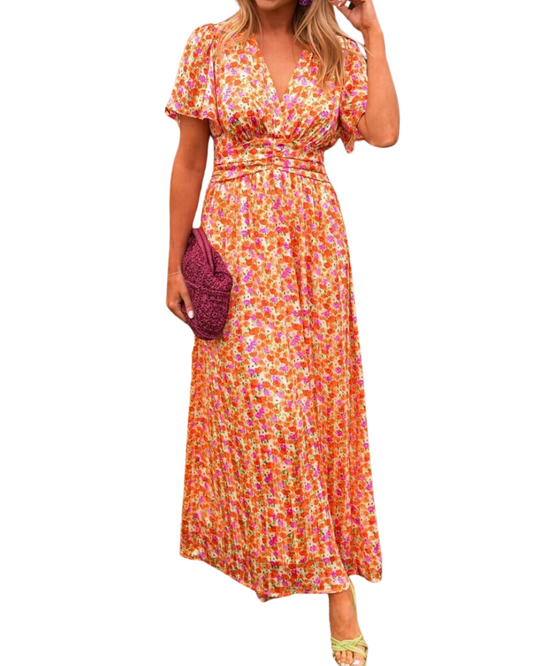Elegantes Maxikleid mit V-Ausschnitt