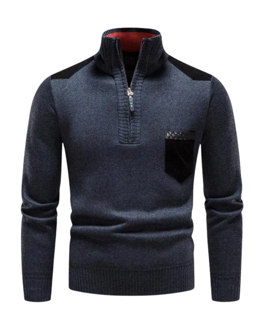 Pullover mit Reißverschluss aus Wolle