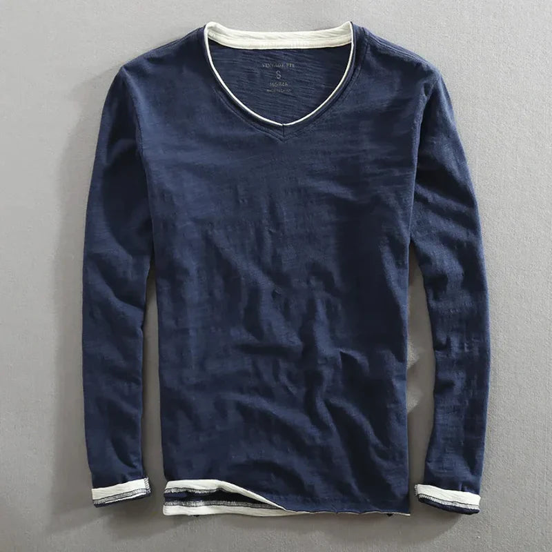 Paris Vintage T-Shirt mit langen Ärmeln