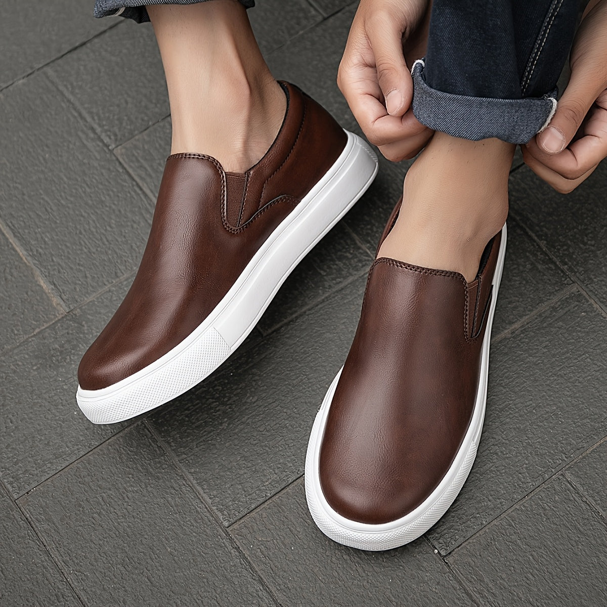 Lässige Slipper aus Leder