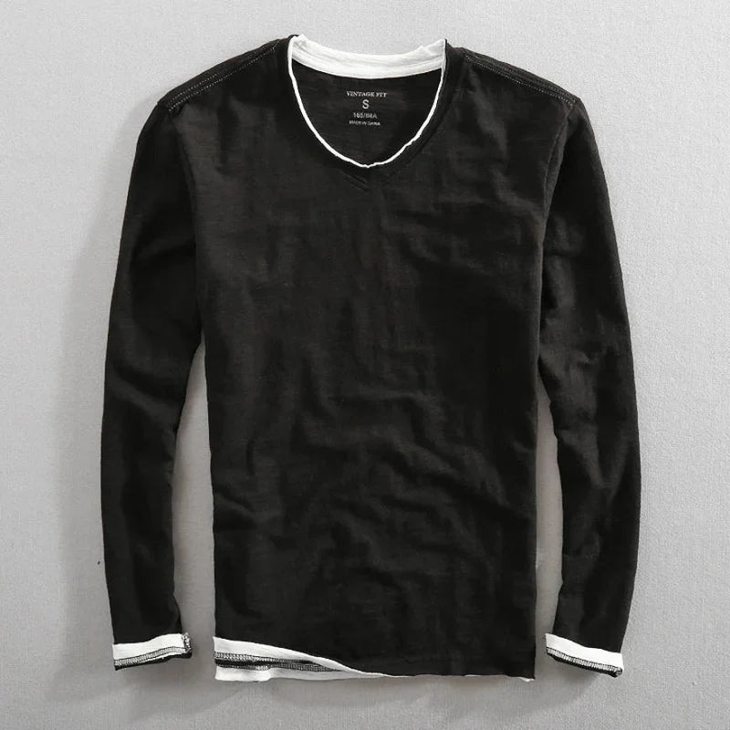 Paris Vintage T-Shirt mit langen Ärmeln