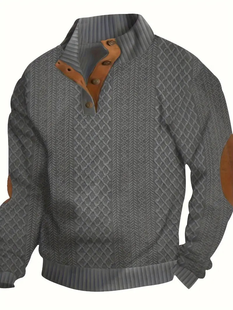 Eleganter Knopf-Pullover