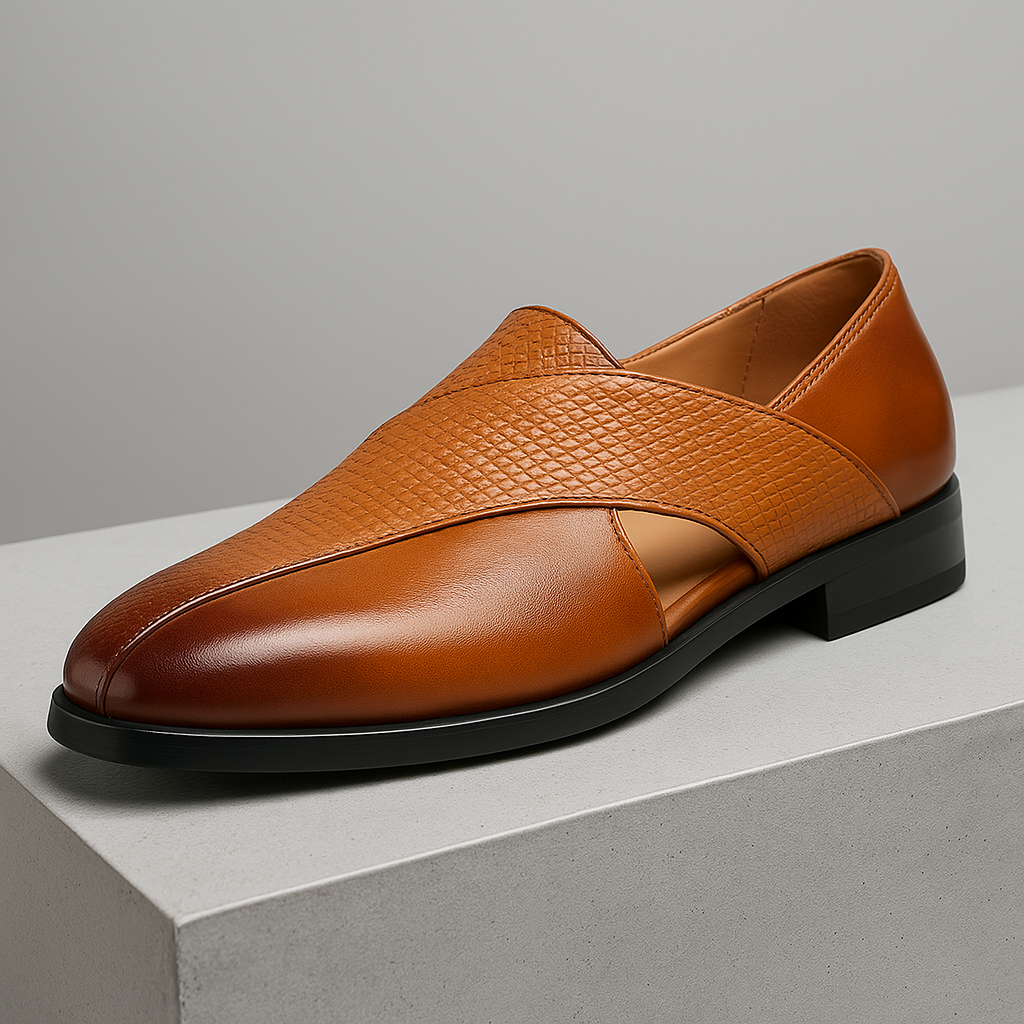 Vintage Leder Halbschuhe