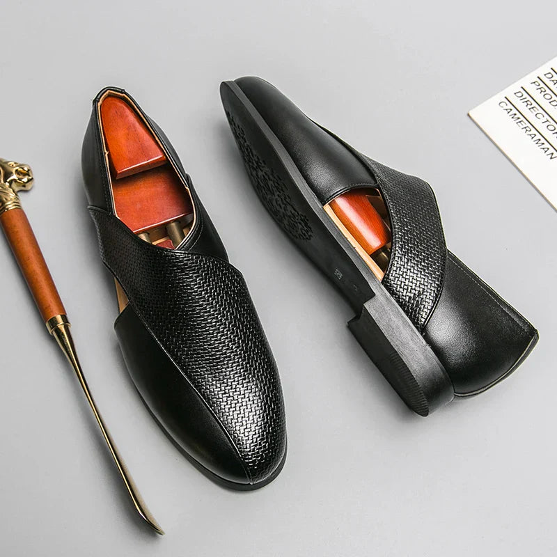 Vintage Leder Halbschuhe