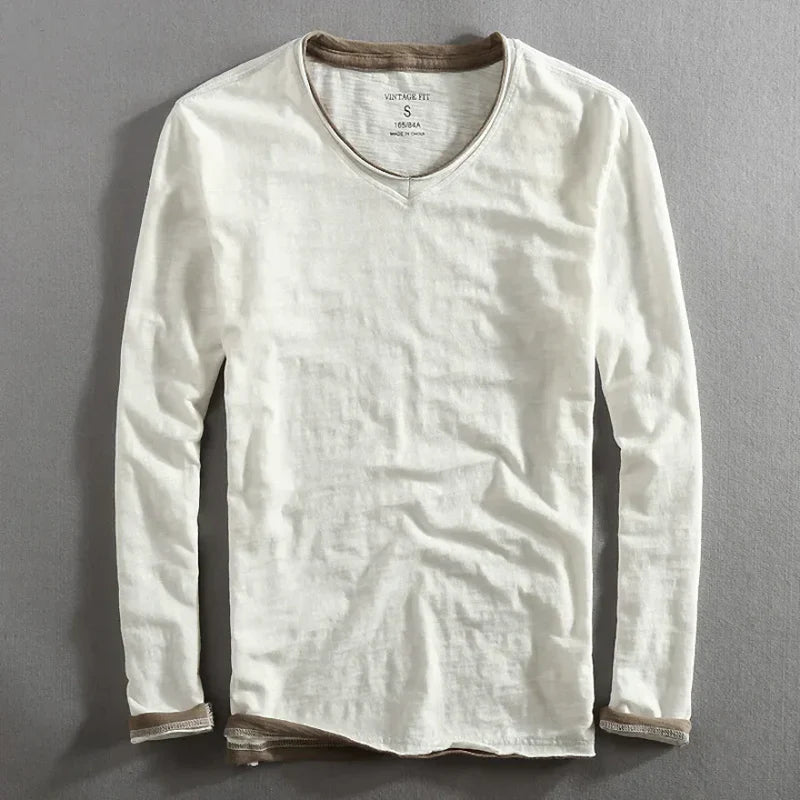 Paris Vintage T-Shirt mit langen Ärmeln