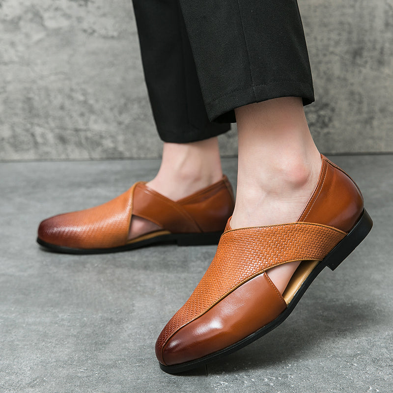 Vintage Leder Halbschuhe