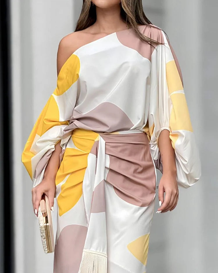 Elegantes farbenfrohes Kleid