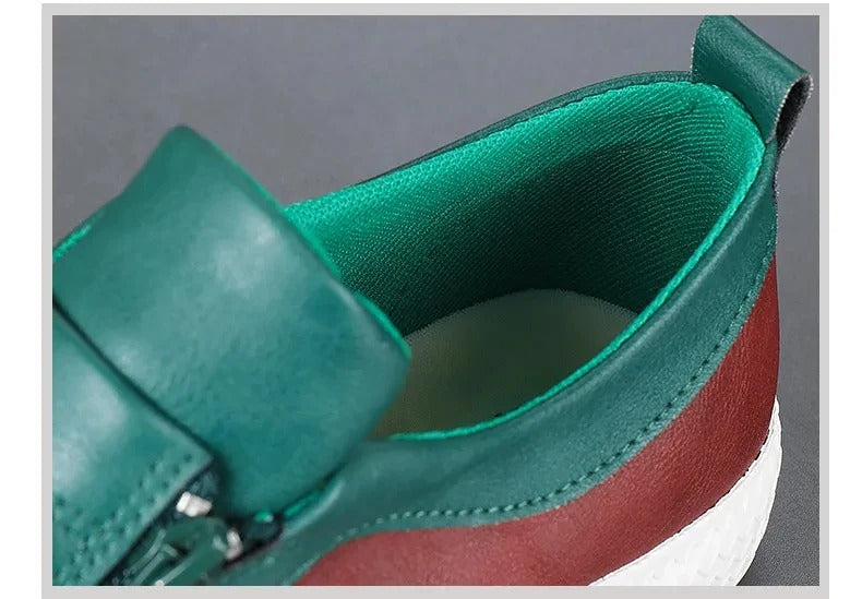 Lederschuhe mit Reißverschluss