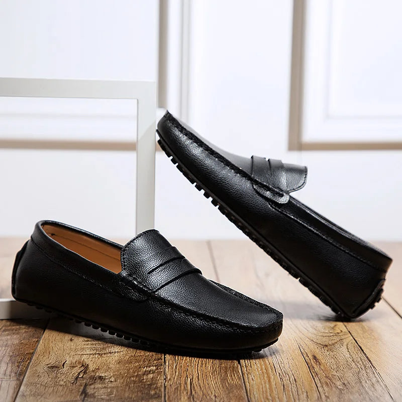 Lässige Sommer-Loafer aus Leder