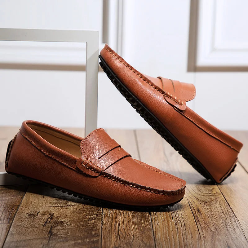 Lässige Sommer-Loafer aus Leder