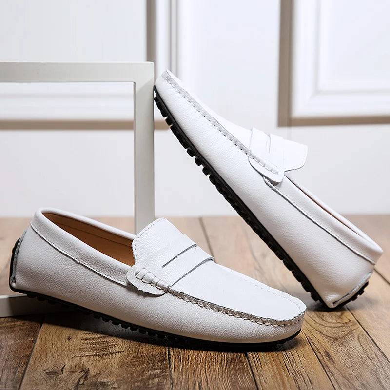 Lässige Sommer-Loafer aus Leder