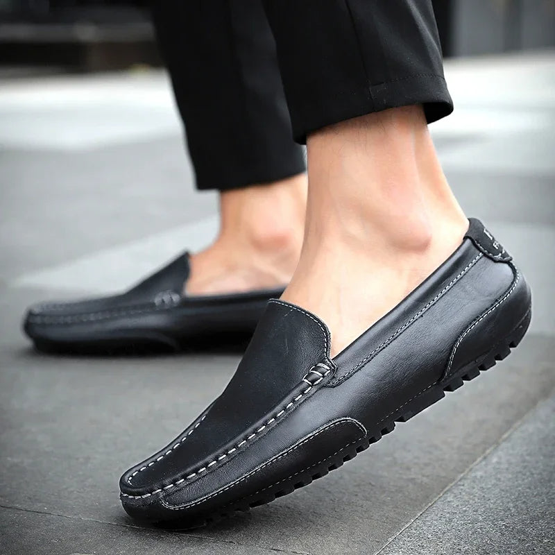 Vintage Leder Halbschuhe